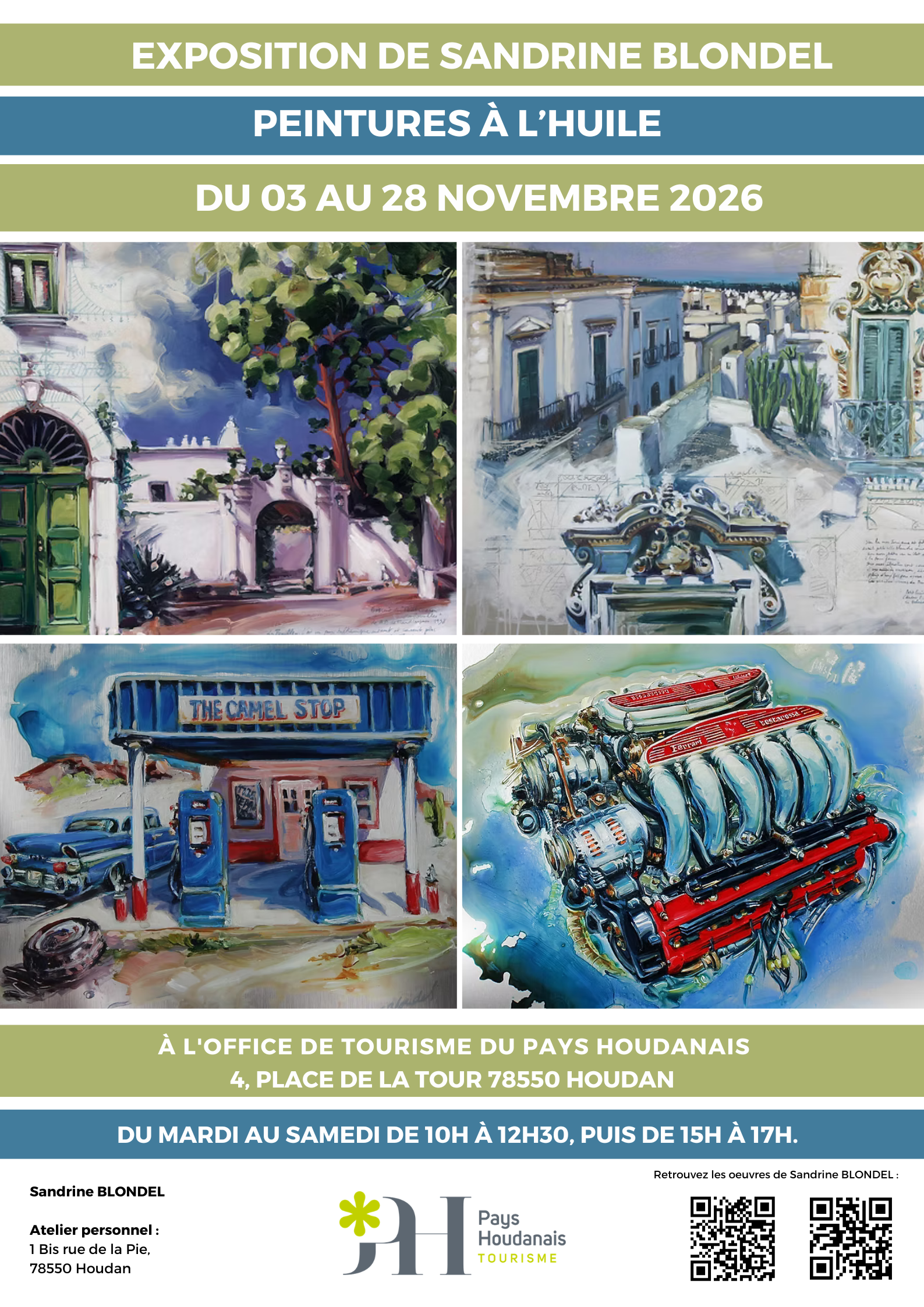 Exposition de Sophie BLONDEL à l'Office de Tourisme du Pays Houdanais_Houdan