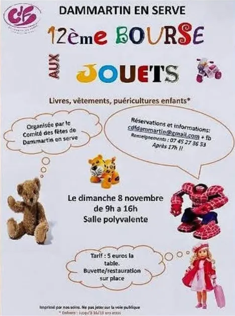 12ème Bourse aux jouets à Dammartin-en-Serve_Dammartin-en-Serve