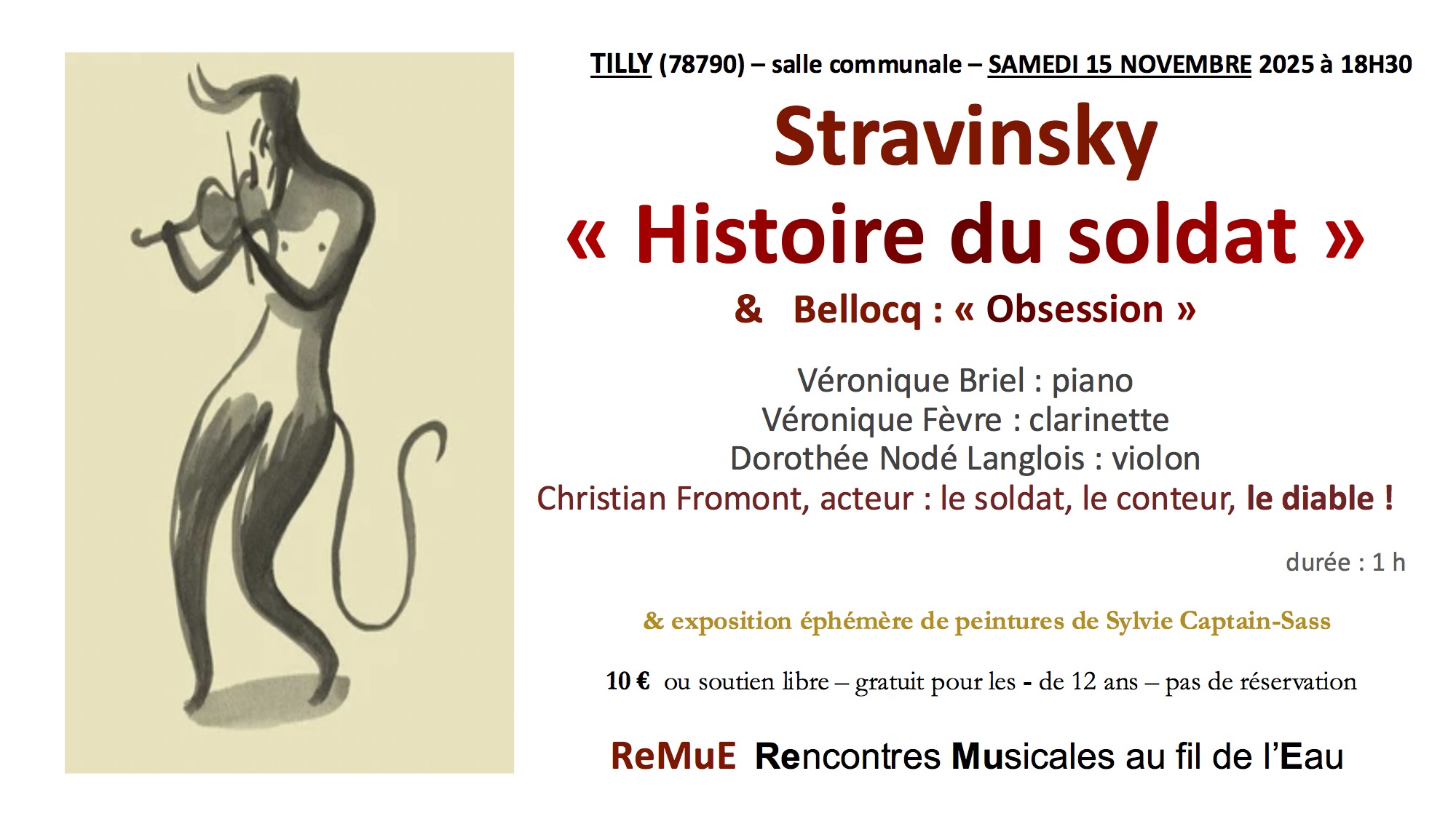 Concert : Histoire du soldat/Stravinsky & Obsession/Bellocq_Tilly