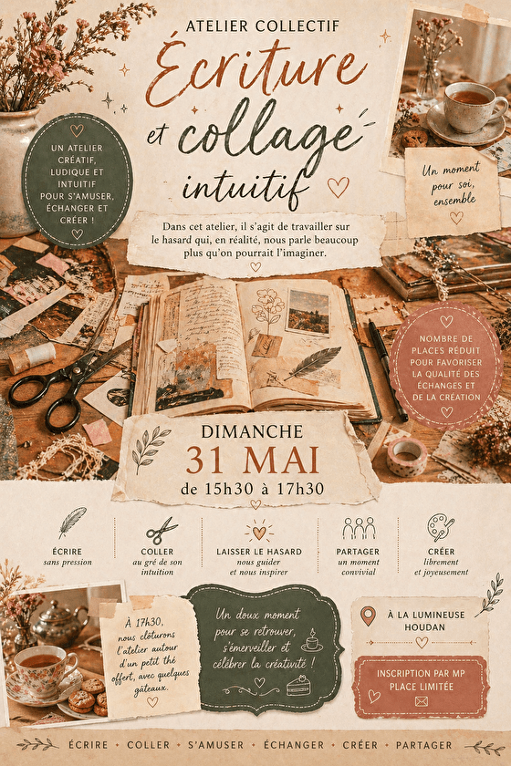 Atelier collectif - Ecriture et collage intuitif_Houdan