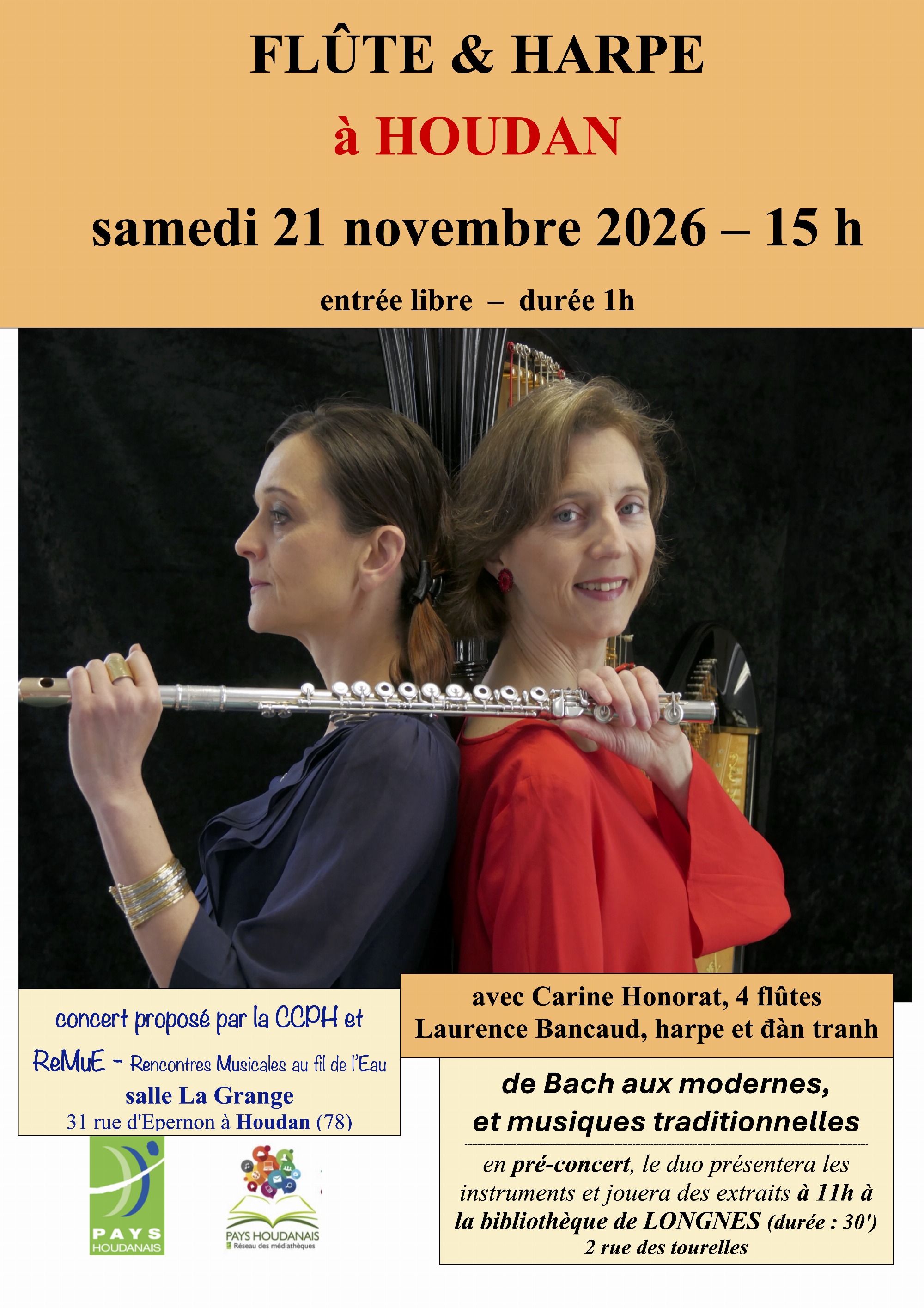 Concert : FLÛTE et HARPE_Houdan