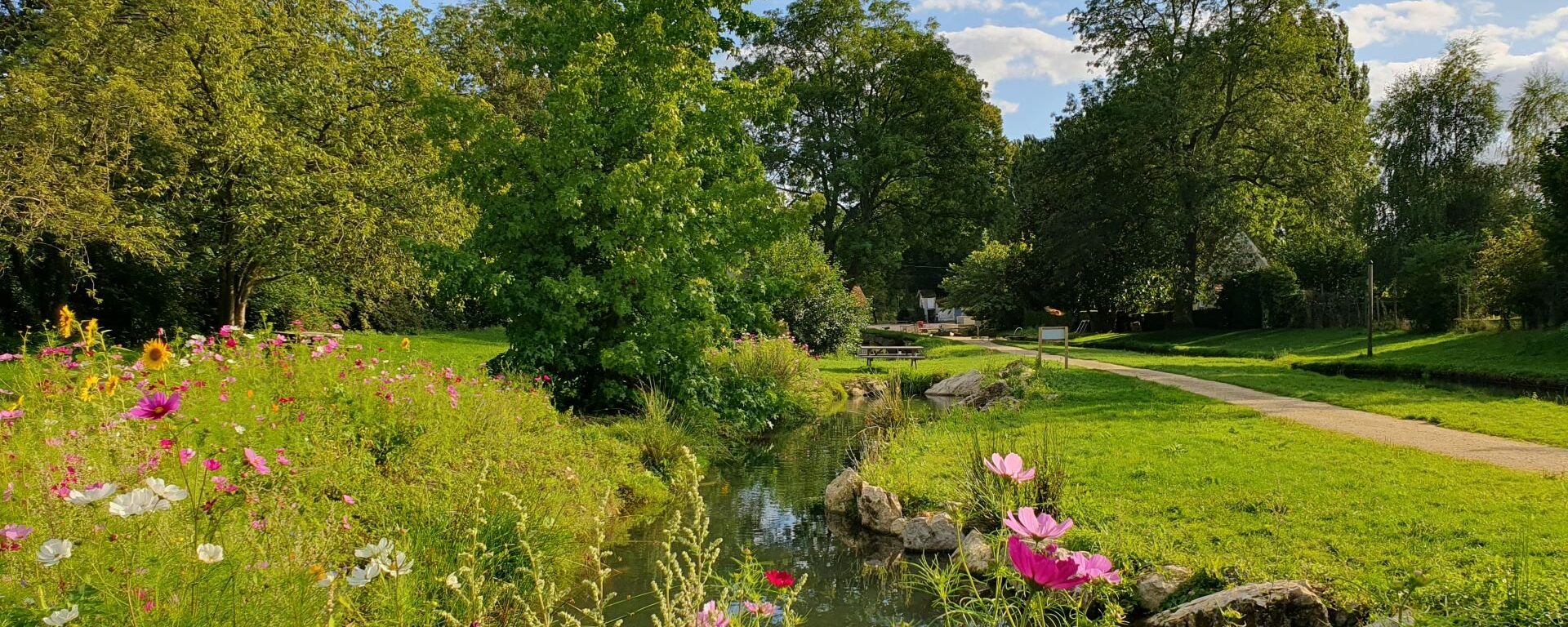 Villette La rivière fish farm - flower meadow