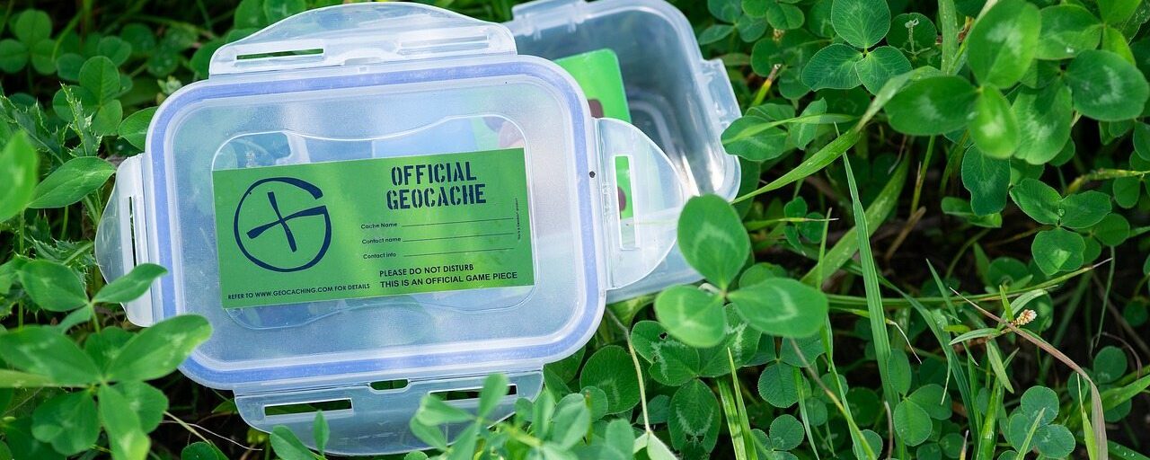 Geocaching stock photo